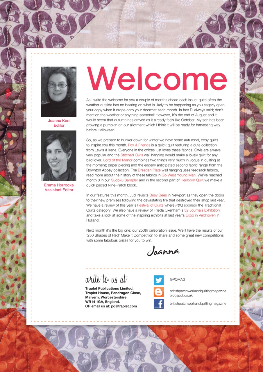 Patchwork and Quilting Preview Pages