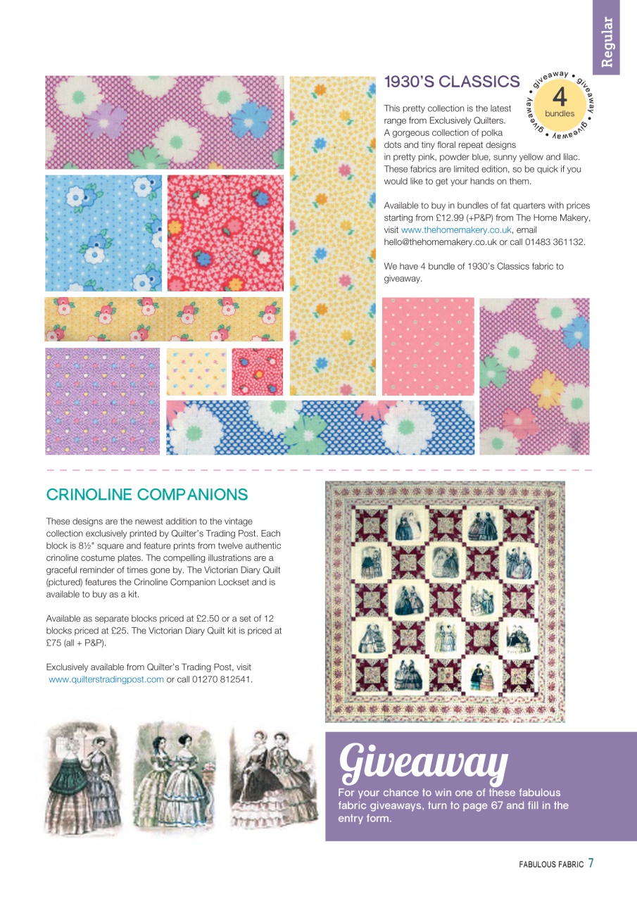 Patchwork and Quilting Preview Pages