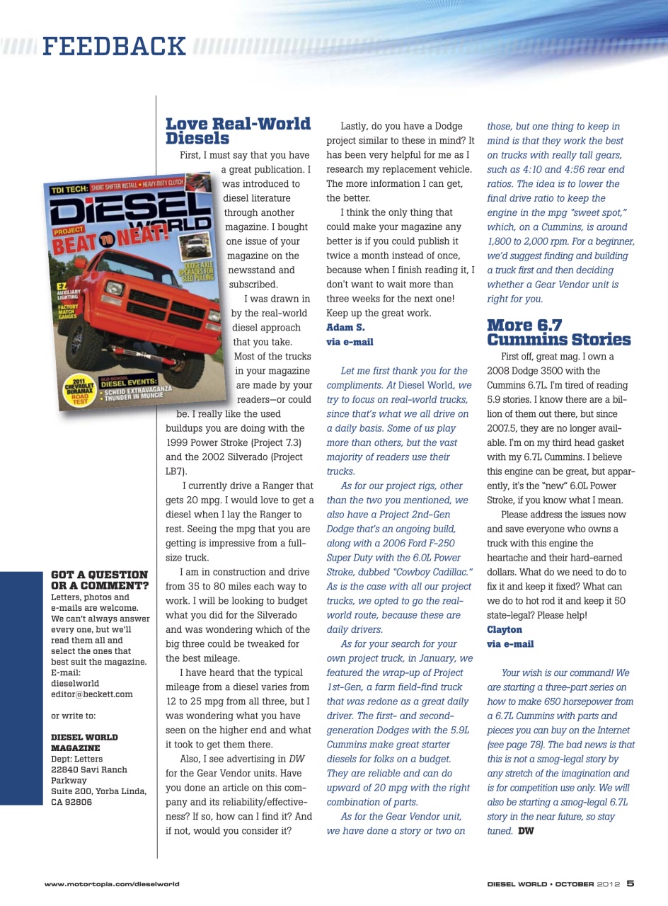 Diesel World Preview Pages