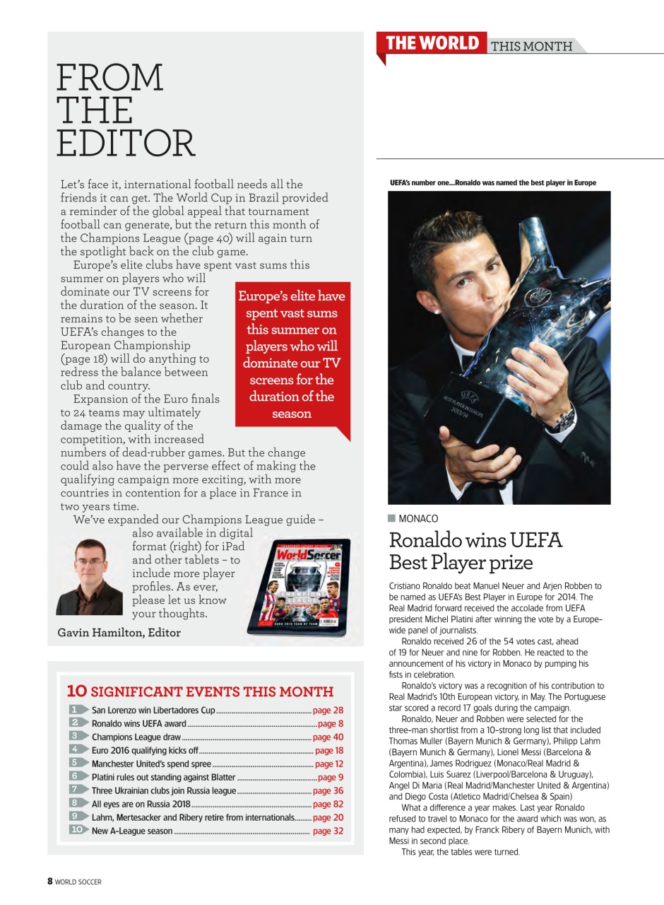 World Soccer Preview Pages