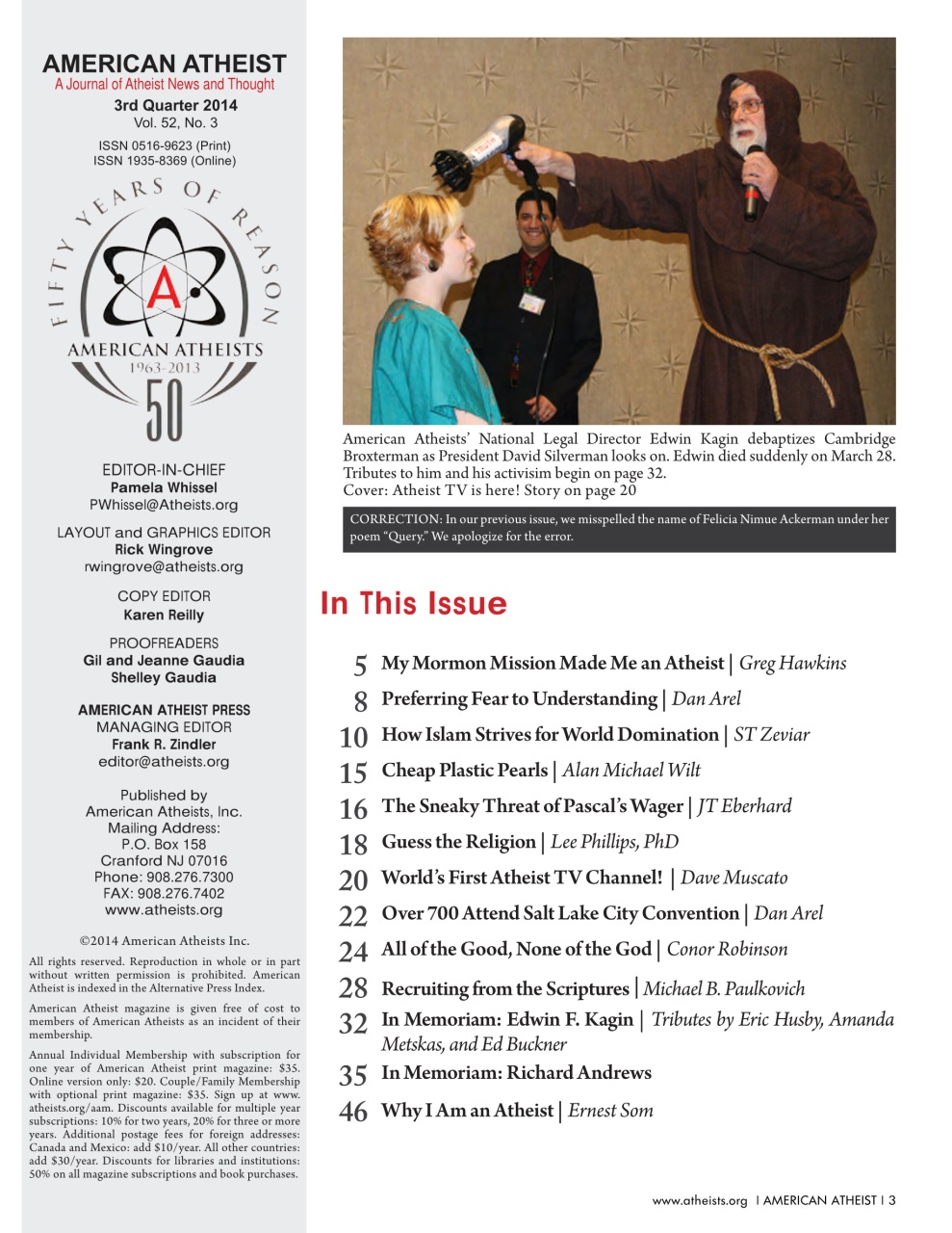 American Atheist Preview Pages