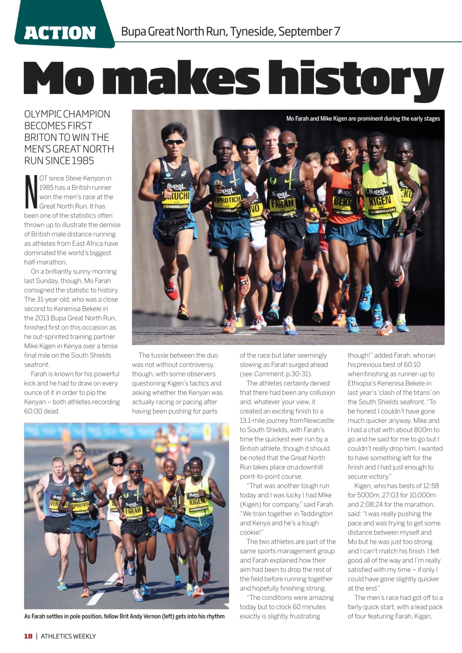 AW – Athletics Weekly Magazine Preview Pages