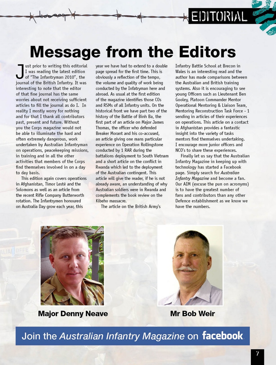 Australian Infantry Magazine Preview Pages