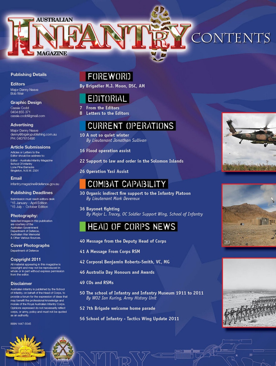 Australian Infantry Magazine Preview Pages