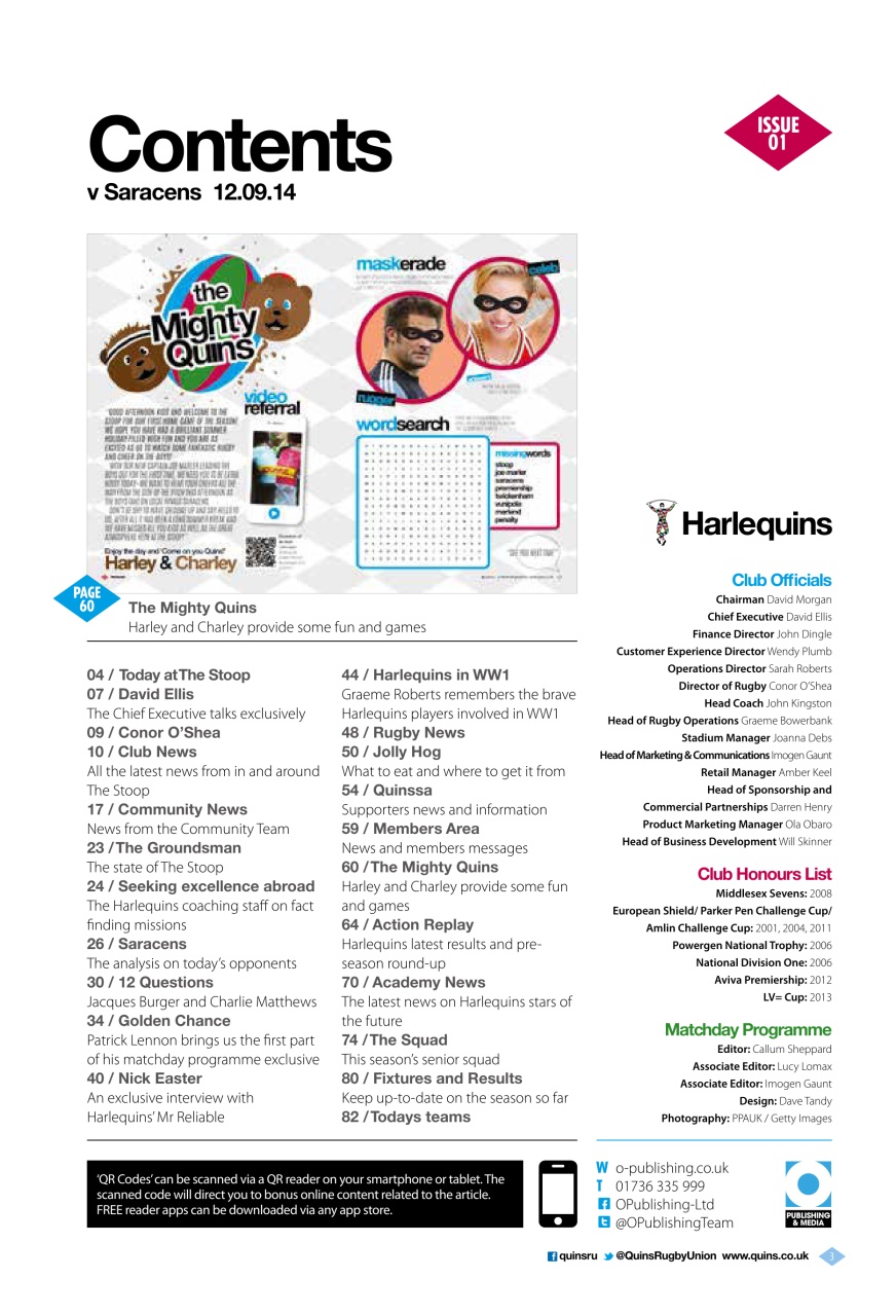 Harlequins Preview Pages