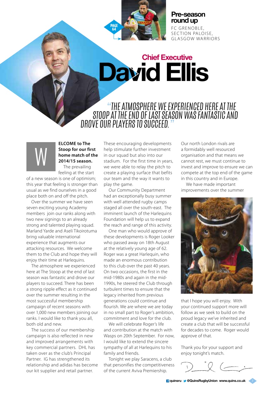 Harlequins Preview Pages