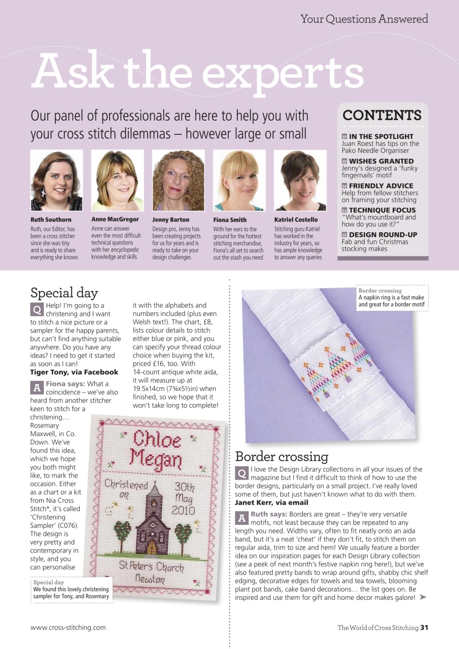 The World of Cross Stitching Preview Pages