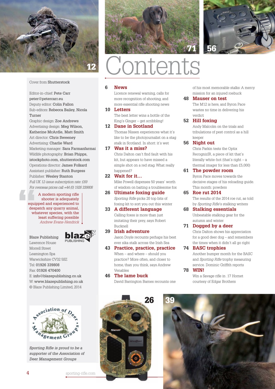 Sporting Rifle Preview Pages