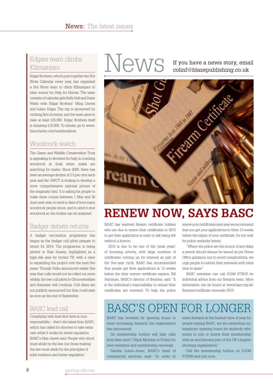 Sporting Rifle Preview Pages