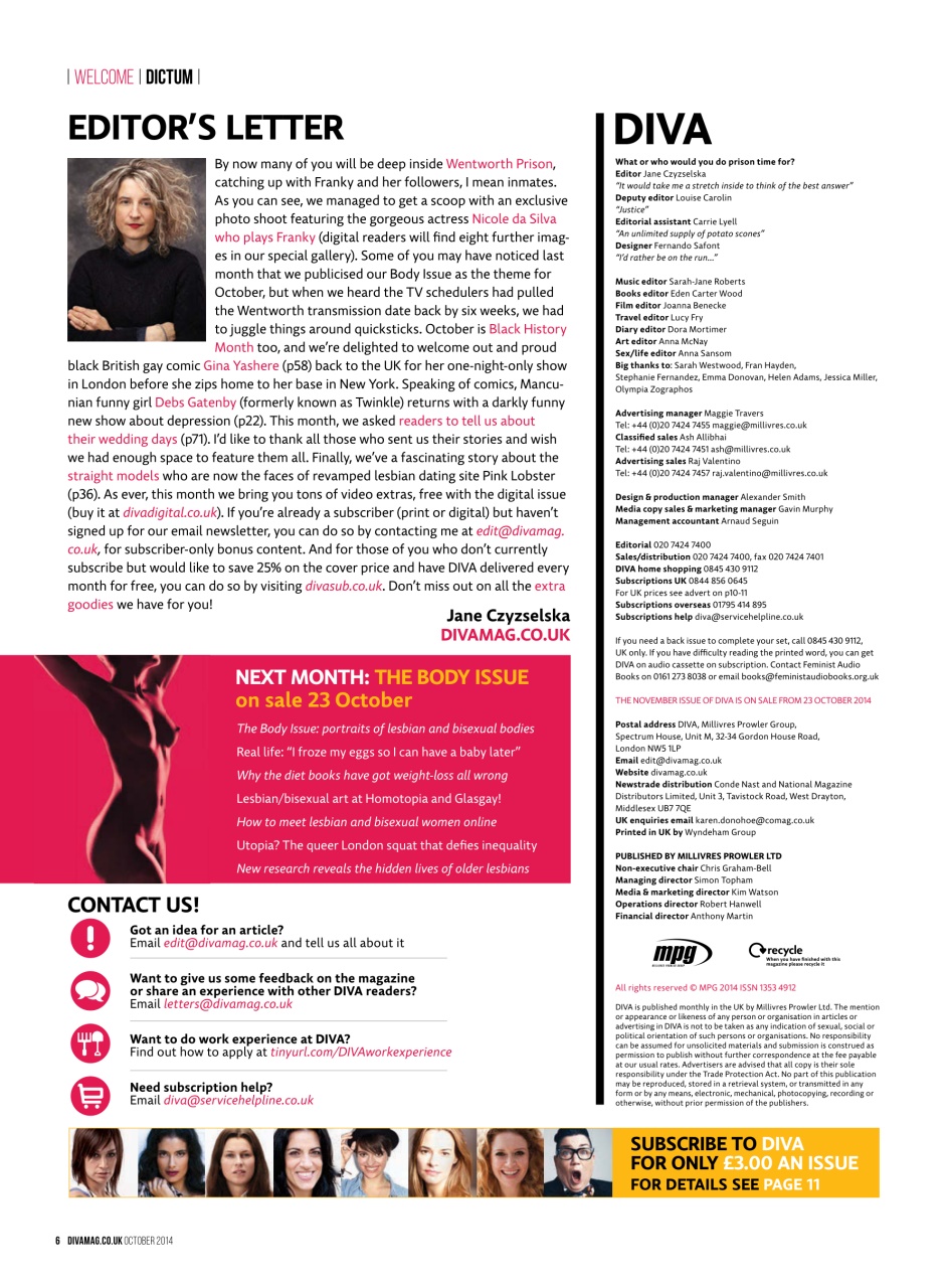 DIVA Magazine Preview Pages