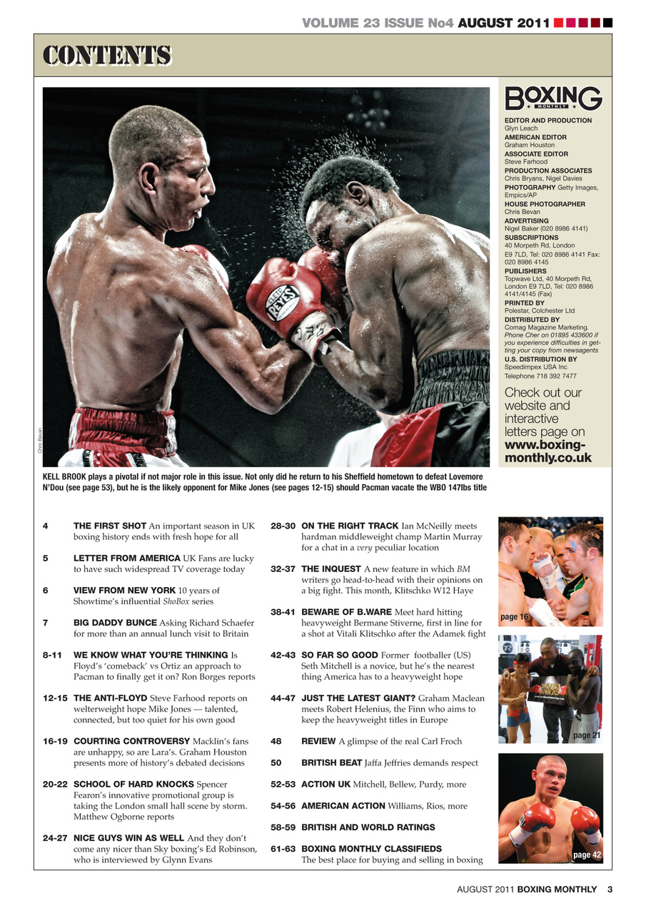 Boxing Monthly Preview Pages