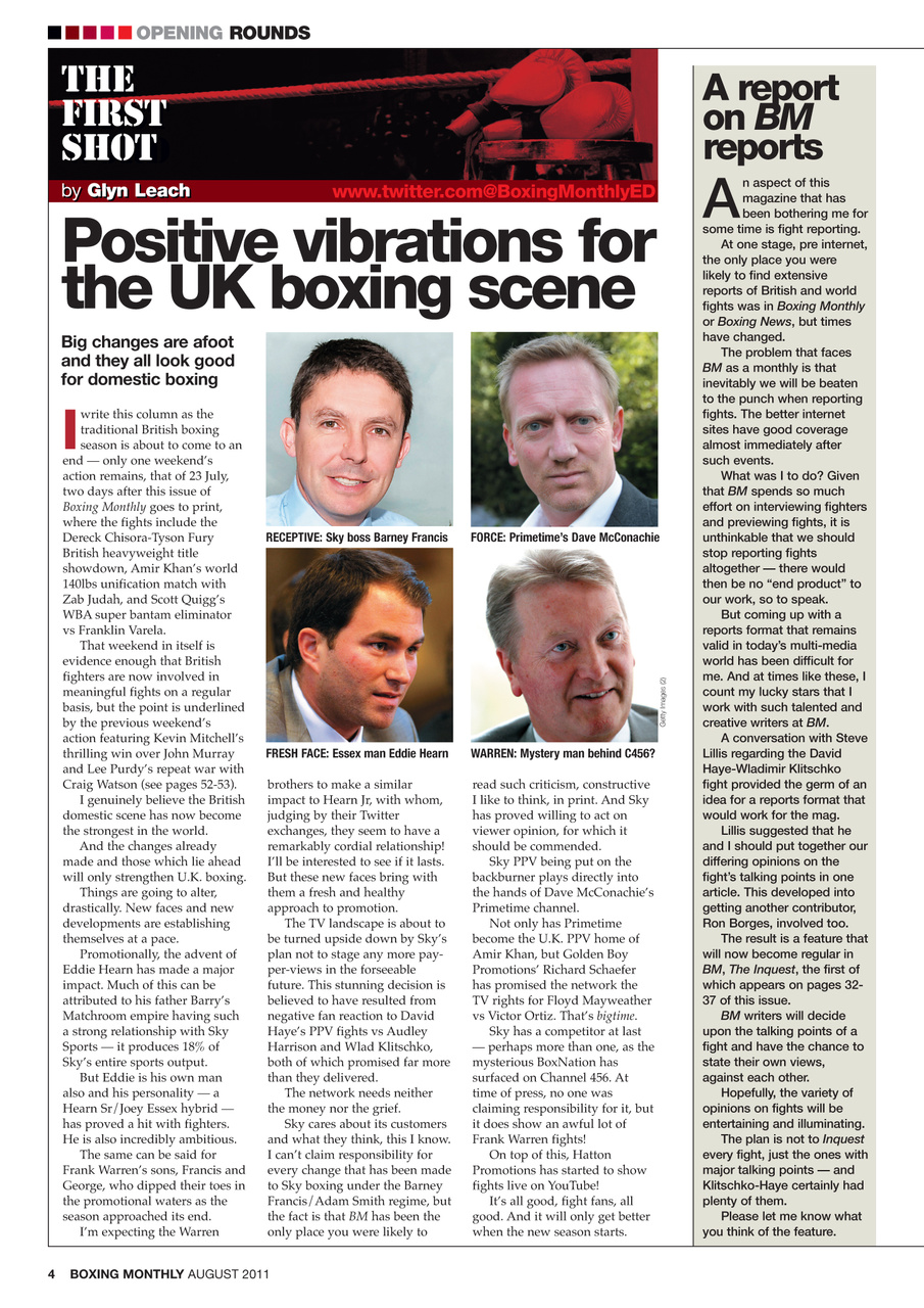 Boxing Monthly Preview Pages