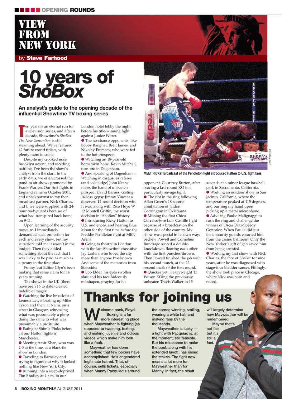 Boxing Monthly Preview Pages