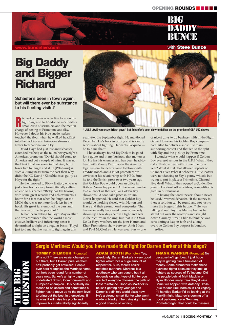 Boxing Monthly Preview Pages