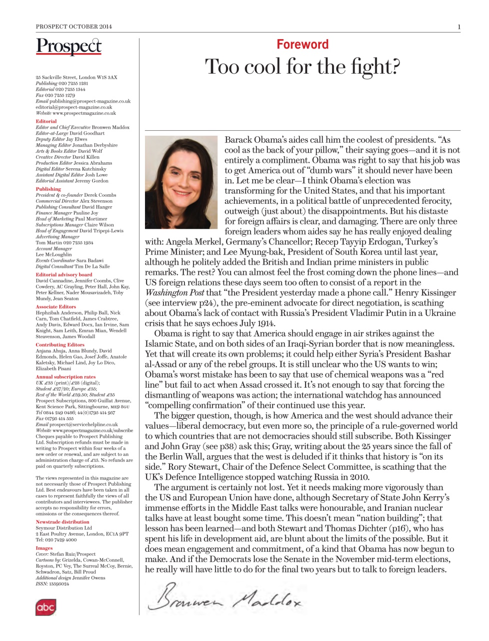 Prospect Magazine Preview Pages