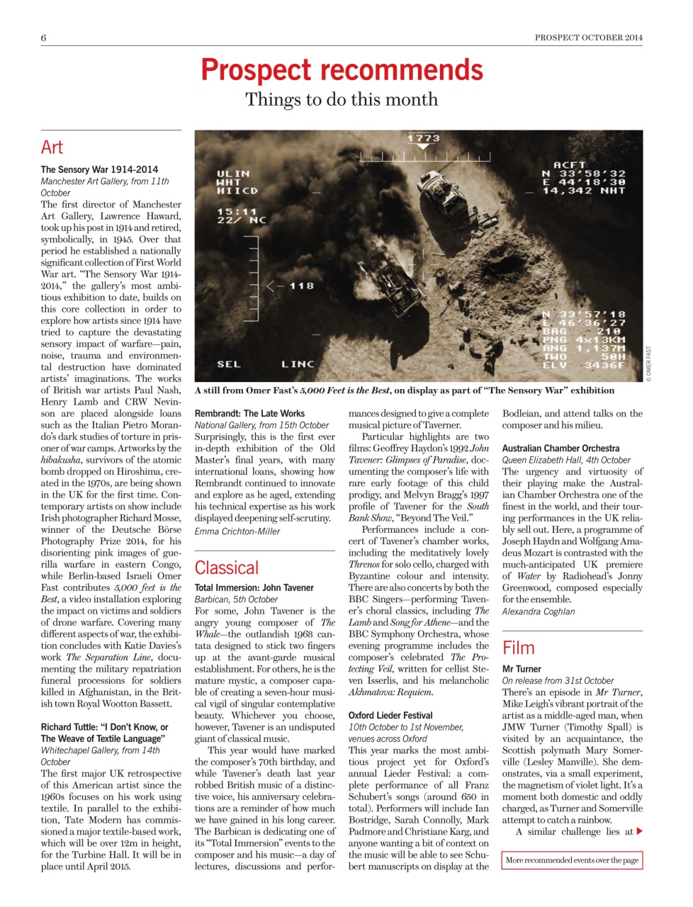 Prospect Magazine Preview Pages