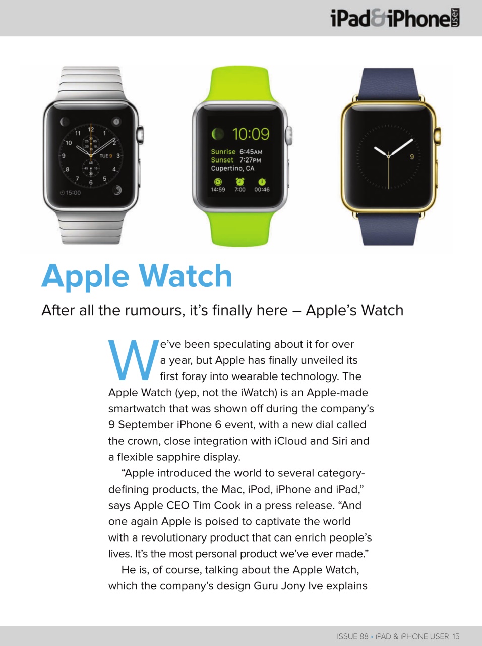 iPad and iPhone User Preview Pages