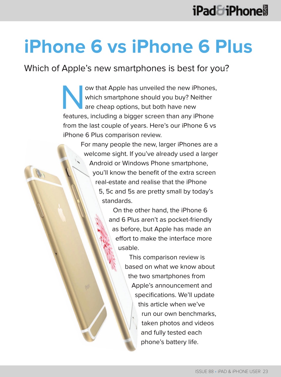 iPad and iPhone User Preview Pages