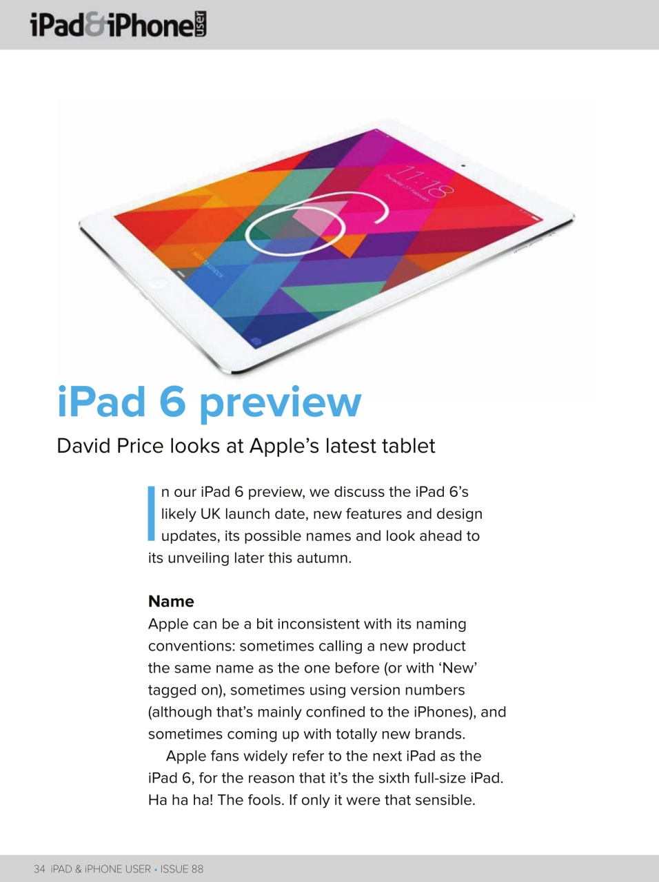 iPad and iPhone User Preview Pages