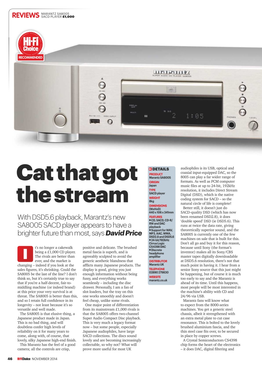 Hi-Fi Choice Preview Pages