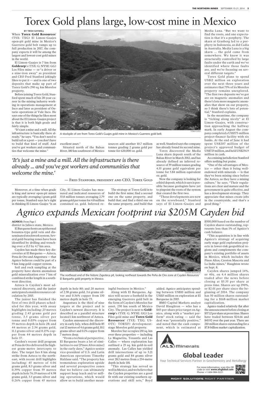 The Northern Miner Preview Pages