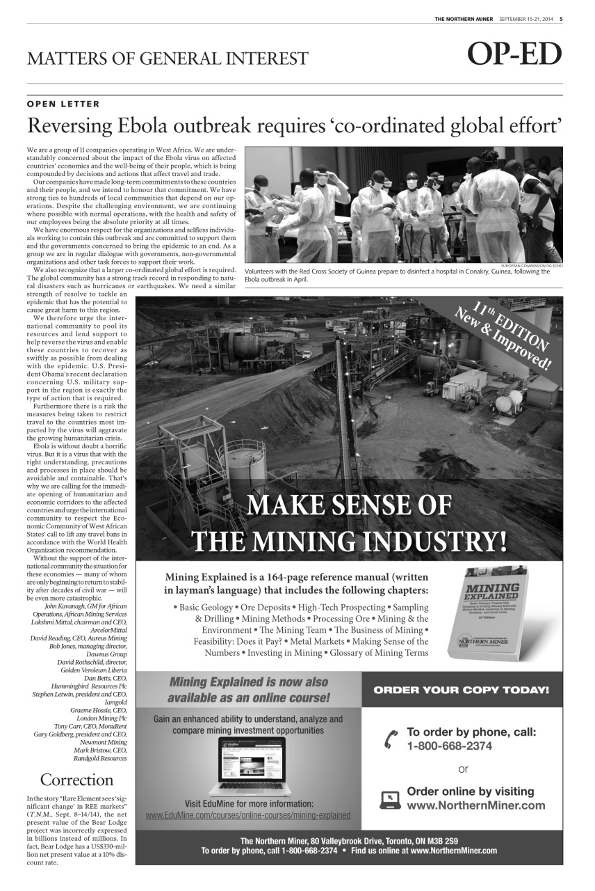 The Northern Miner Preview Pages