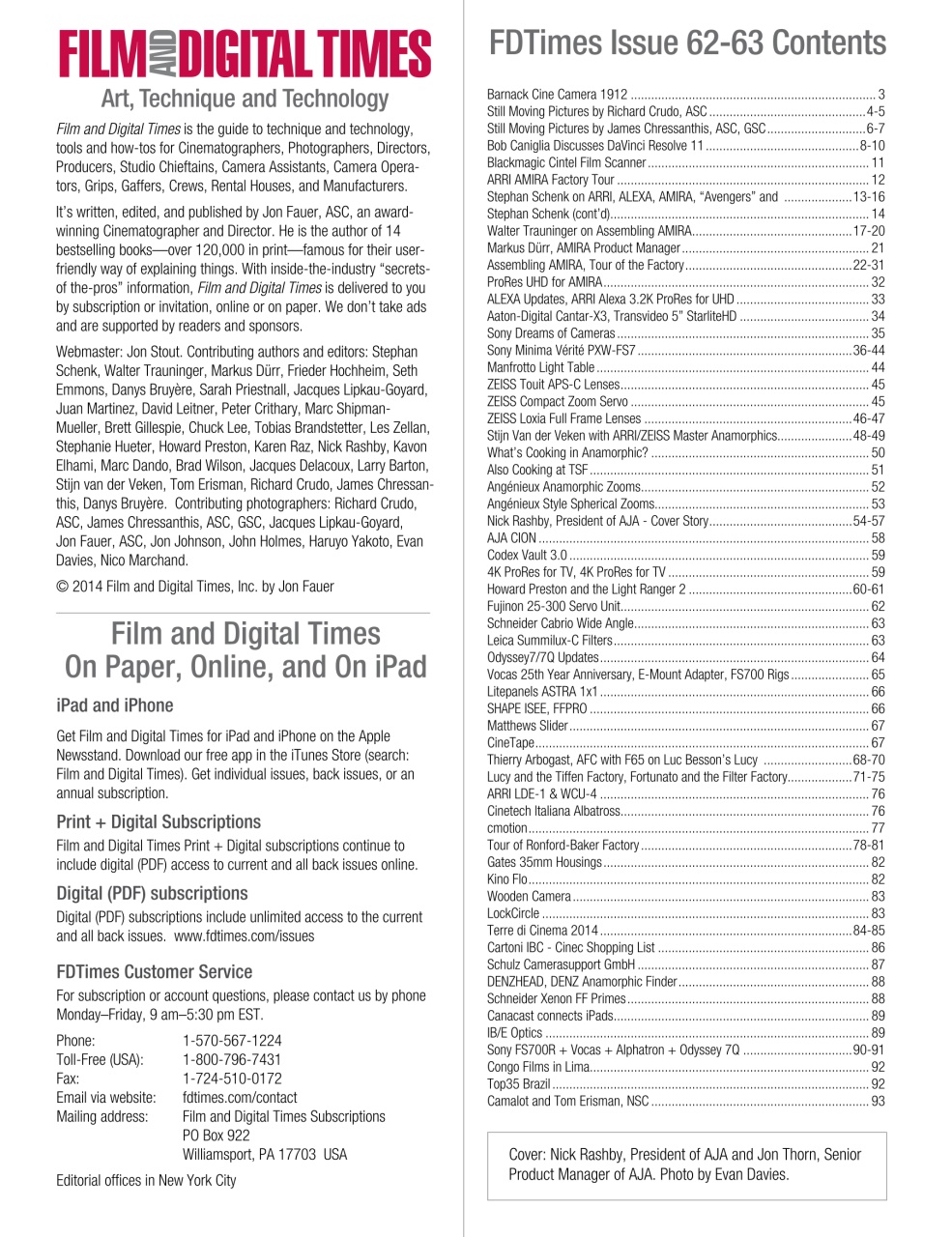 Film and Digital Times Preview Pages