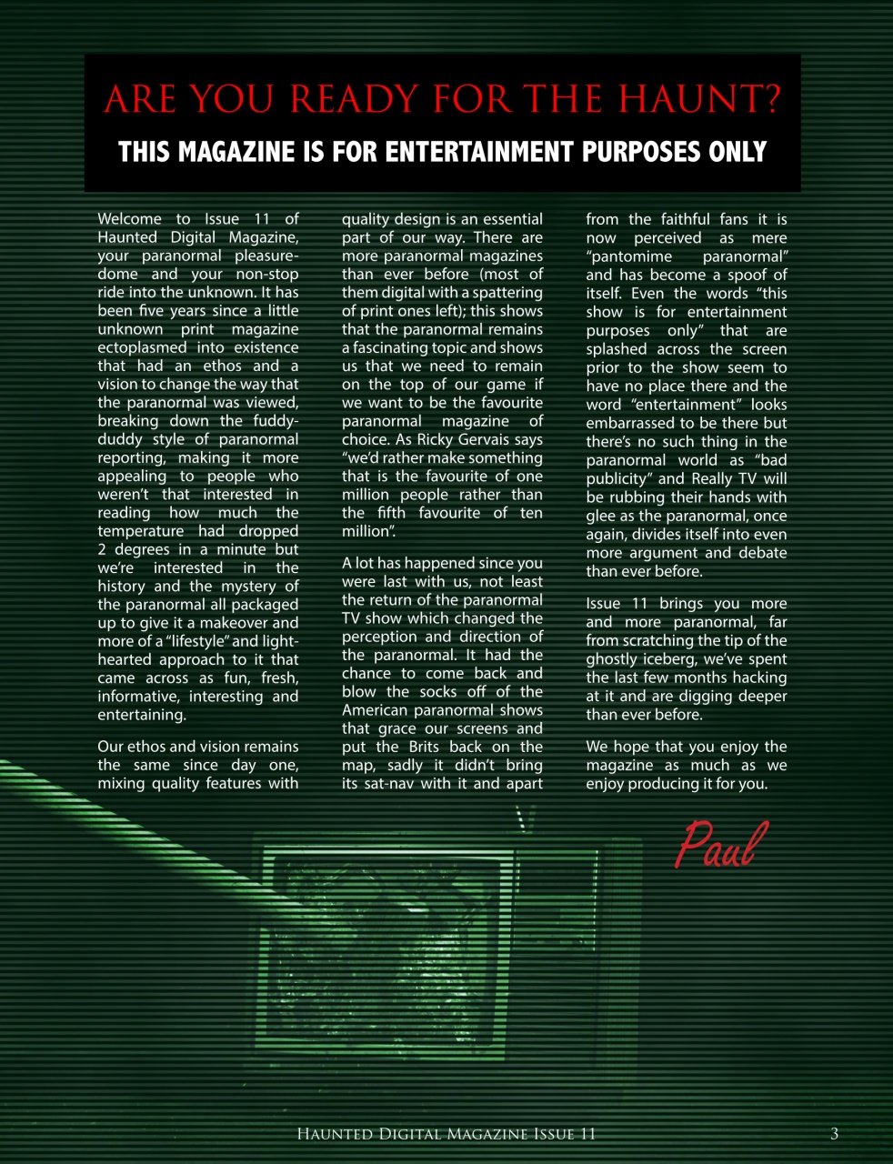 Haunted Magazine Preview Pages