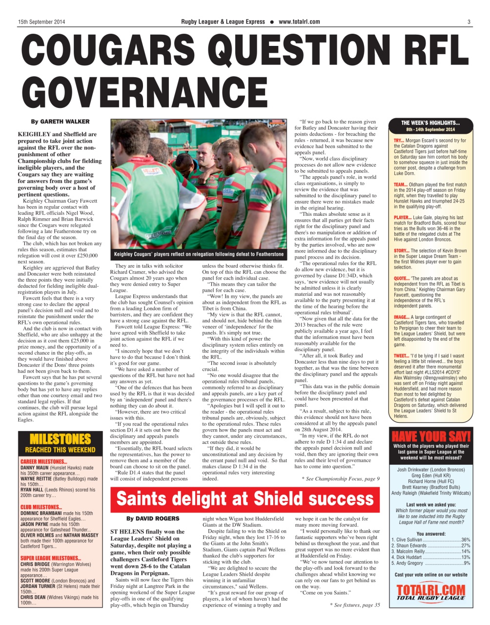 League Express Preview Pages