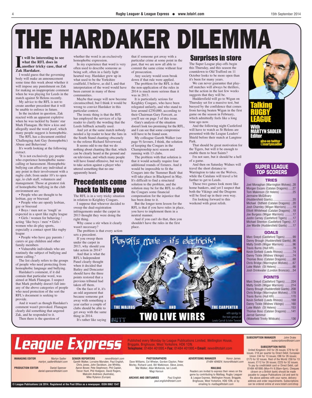 League Express Preview Pages