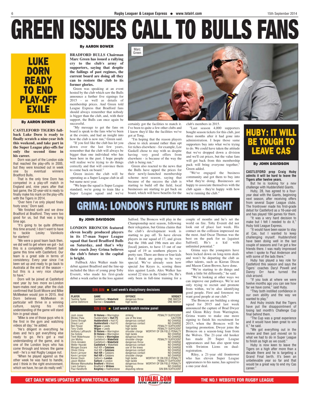 League Express Preview Pages