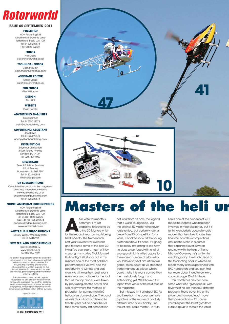 Radio Control Rotor World Preview Pages