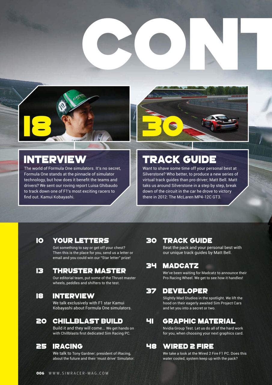 Sim Racer Preview Pages
