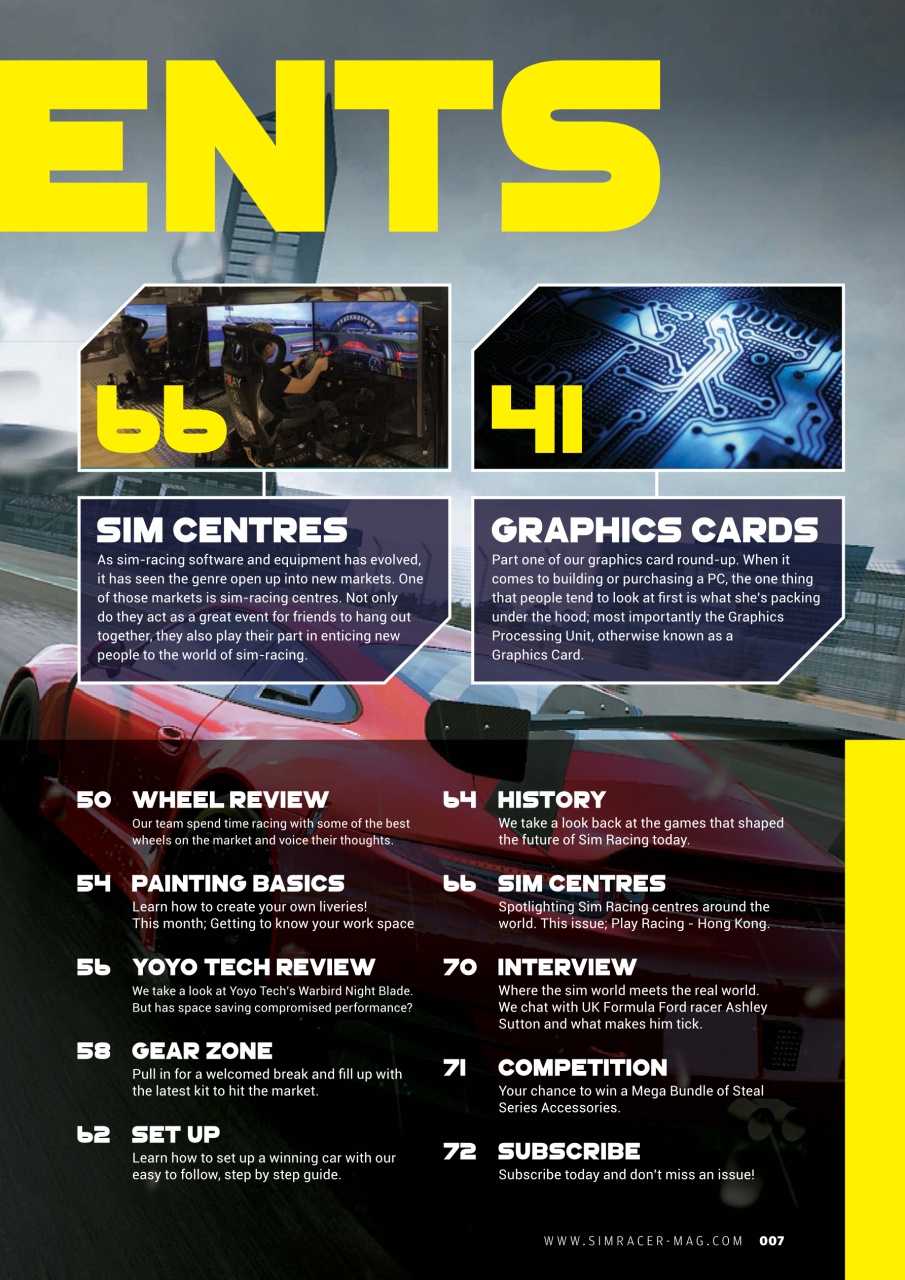 Sim Racer Preview Pages