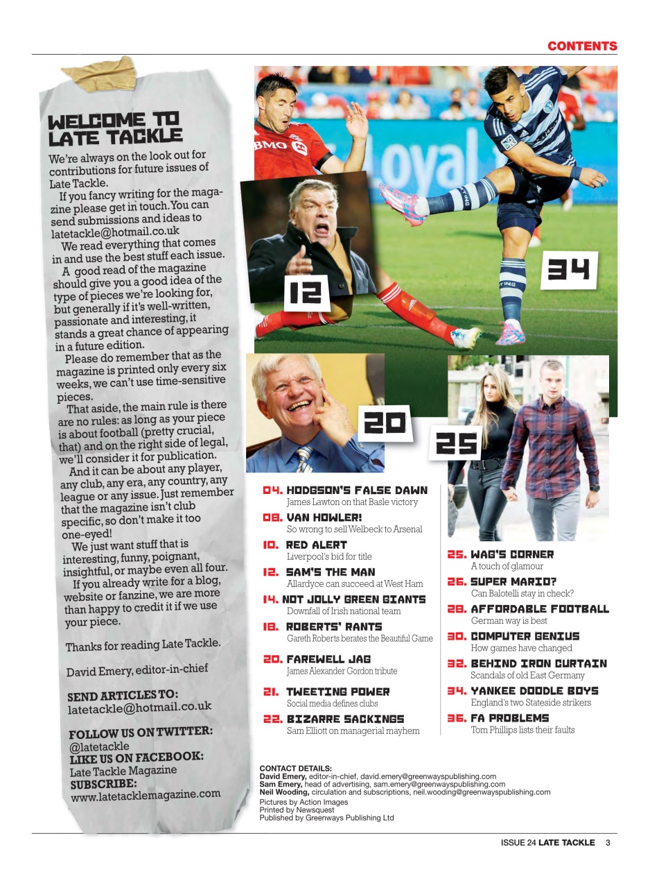 Late Tackle Football Magazine Preview Pages