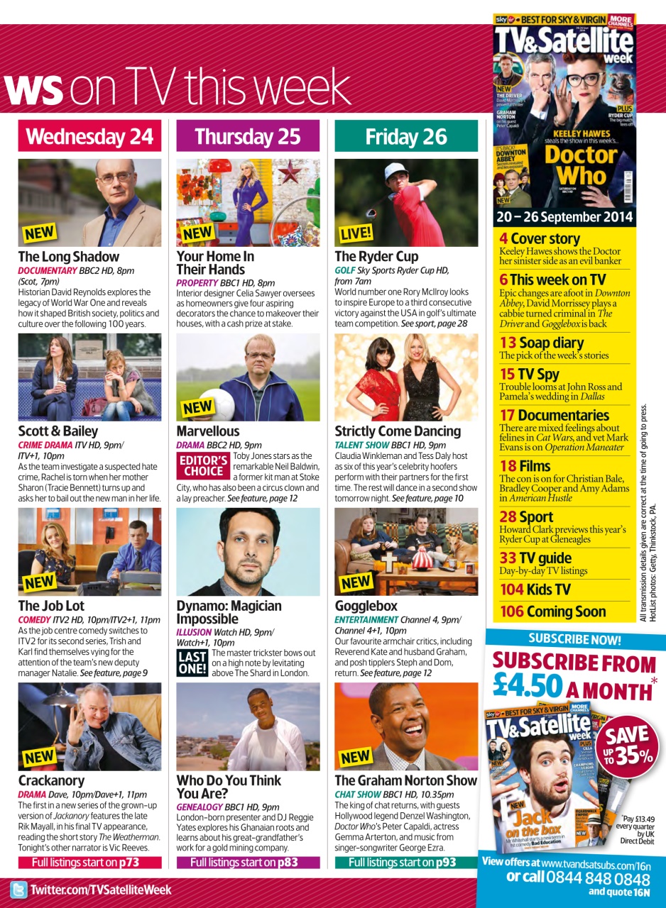 TV & Satellite Week Preview Pages