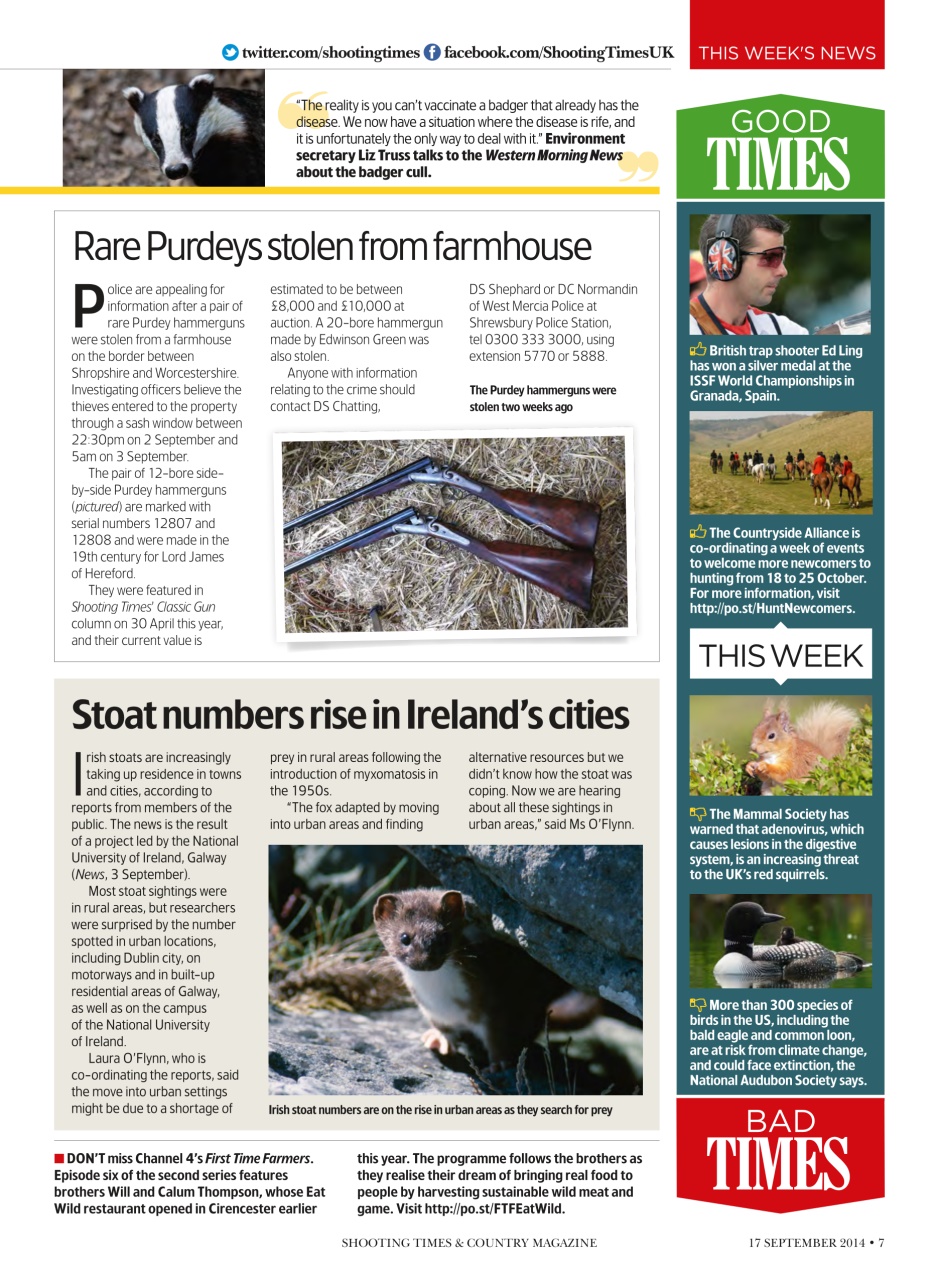 Shooting Times & Country Preview Pages