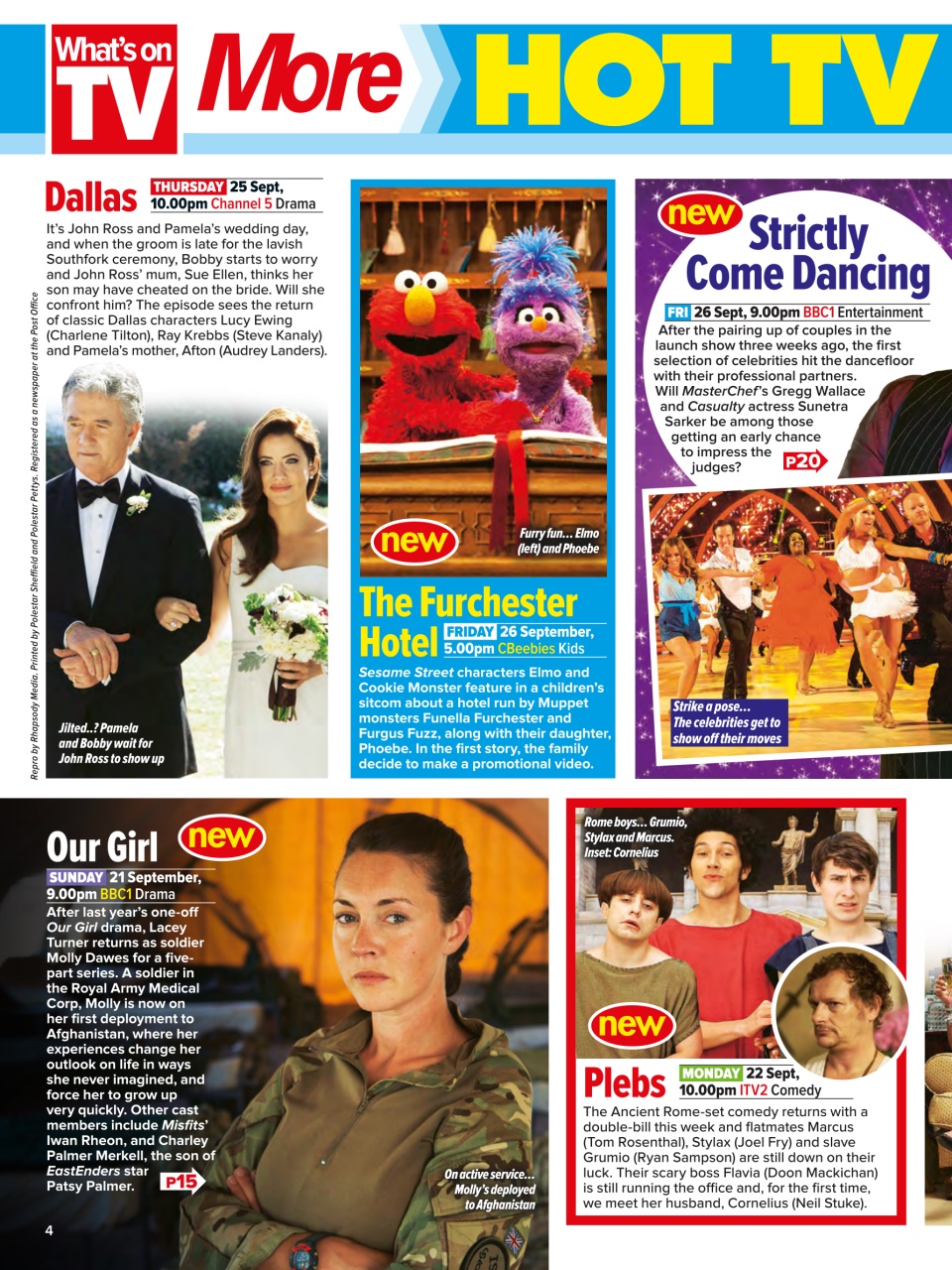 What's on TV Preview Pages