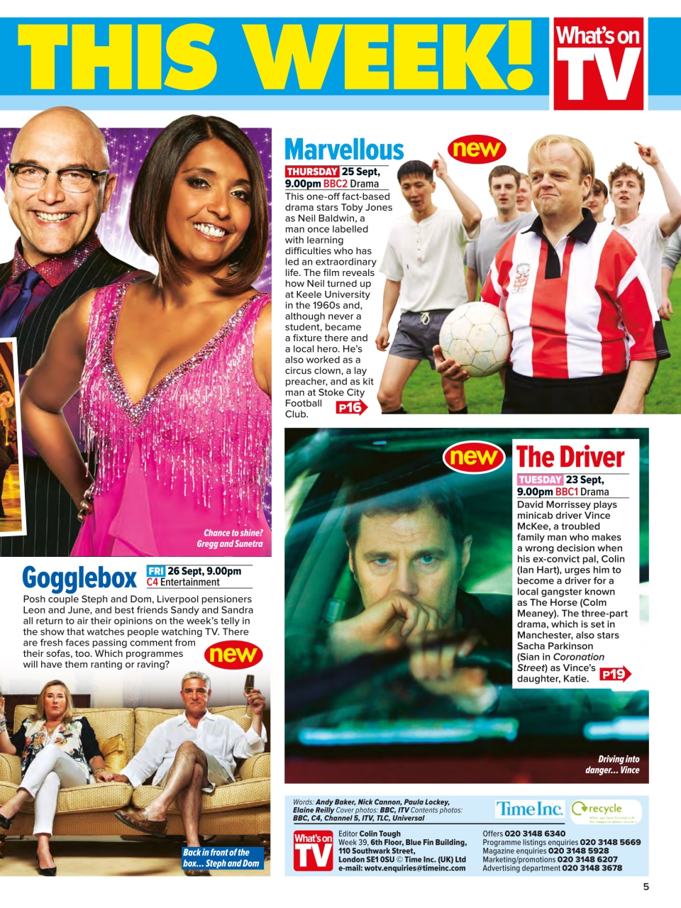 What's on TV Preview Pages