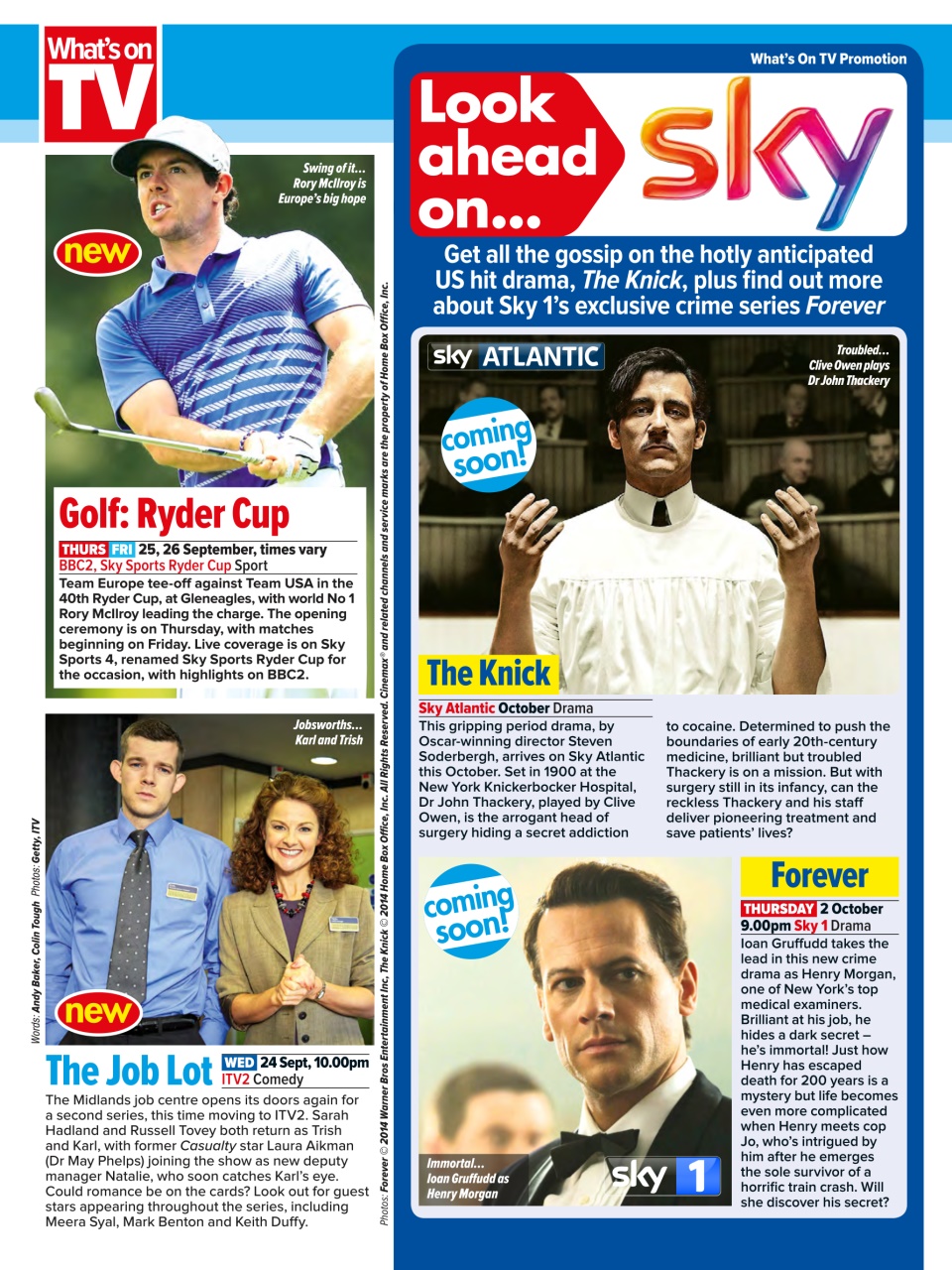 What's on TV Preview Pages