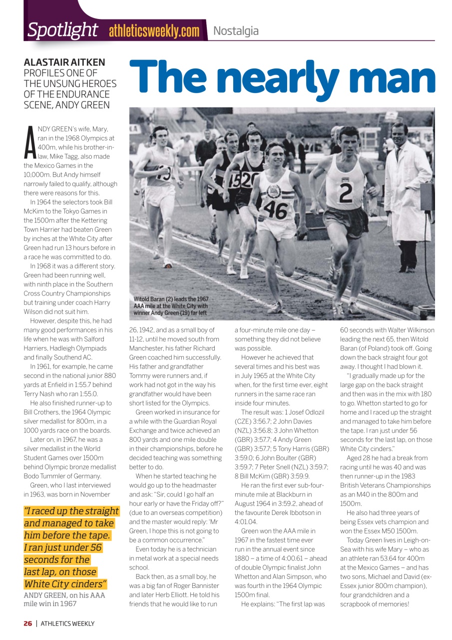 AW – Athletics Weekly Magazine Preview Pages