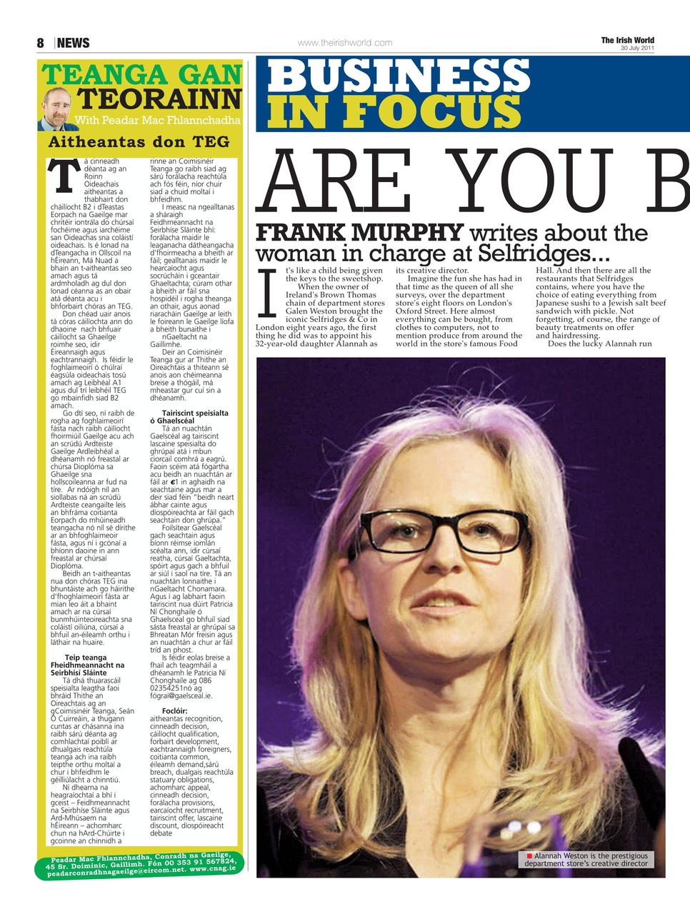 Irish World Preview Pages