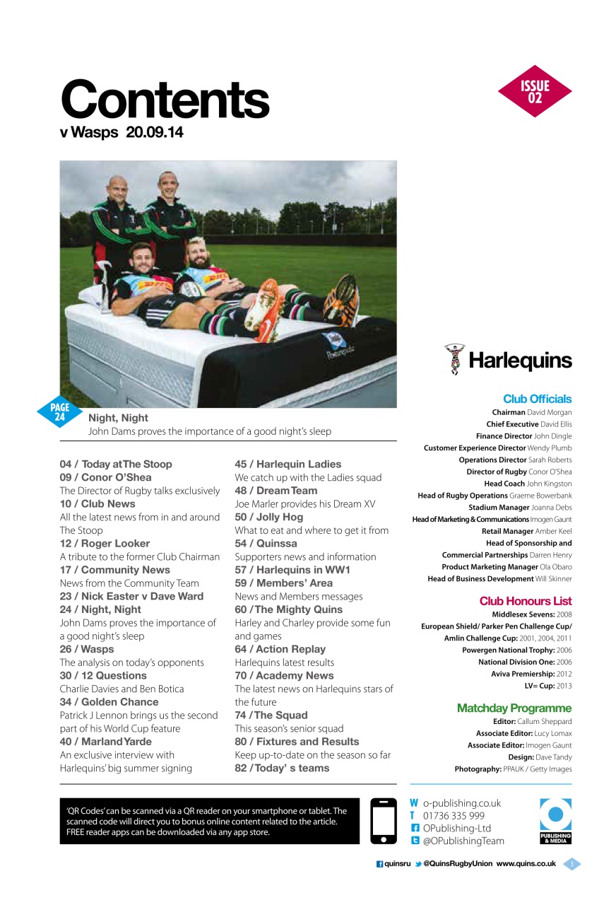 Harlequins Preview Pages