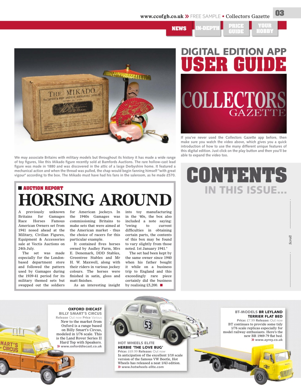 Collectors Gazette Preview Pages