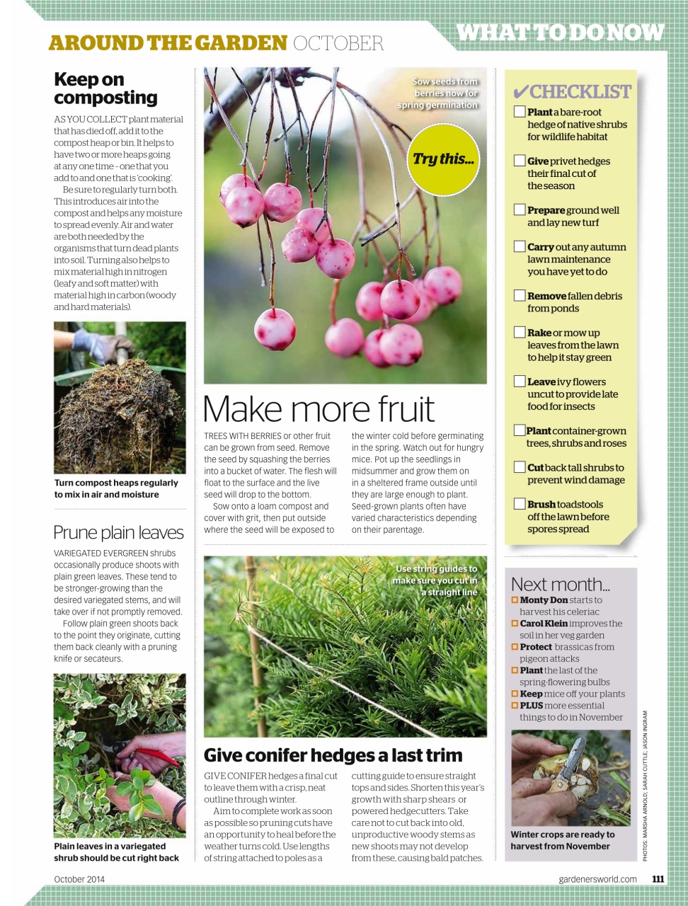 BBC Gardeners’ World Magazine Preview Pages