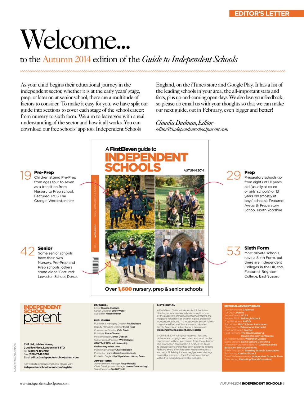 Independent School Parent Preview Pages