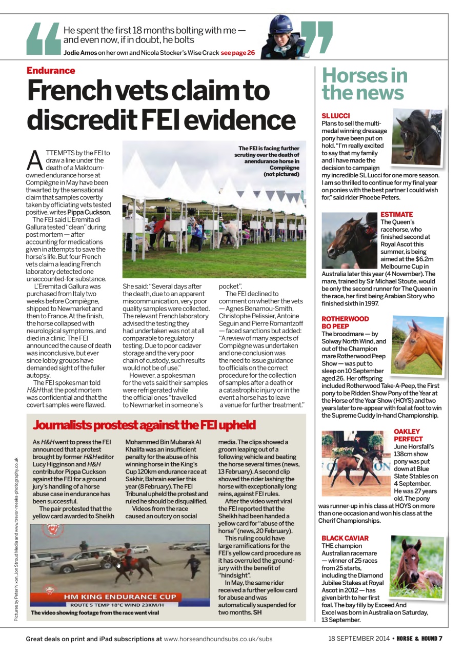 Horse & Hound Preview Pages