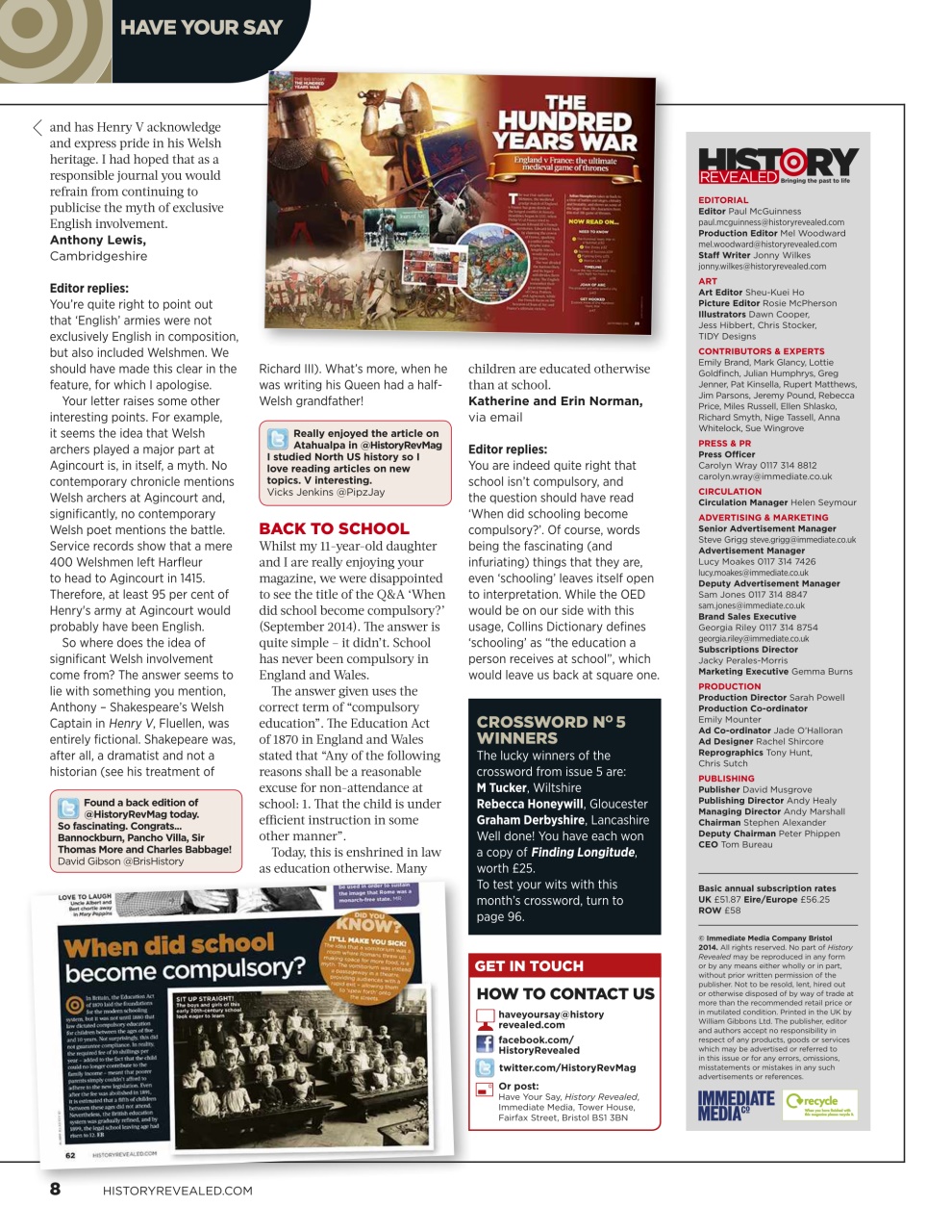 BBC History Revealed Magazine Preview Pages