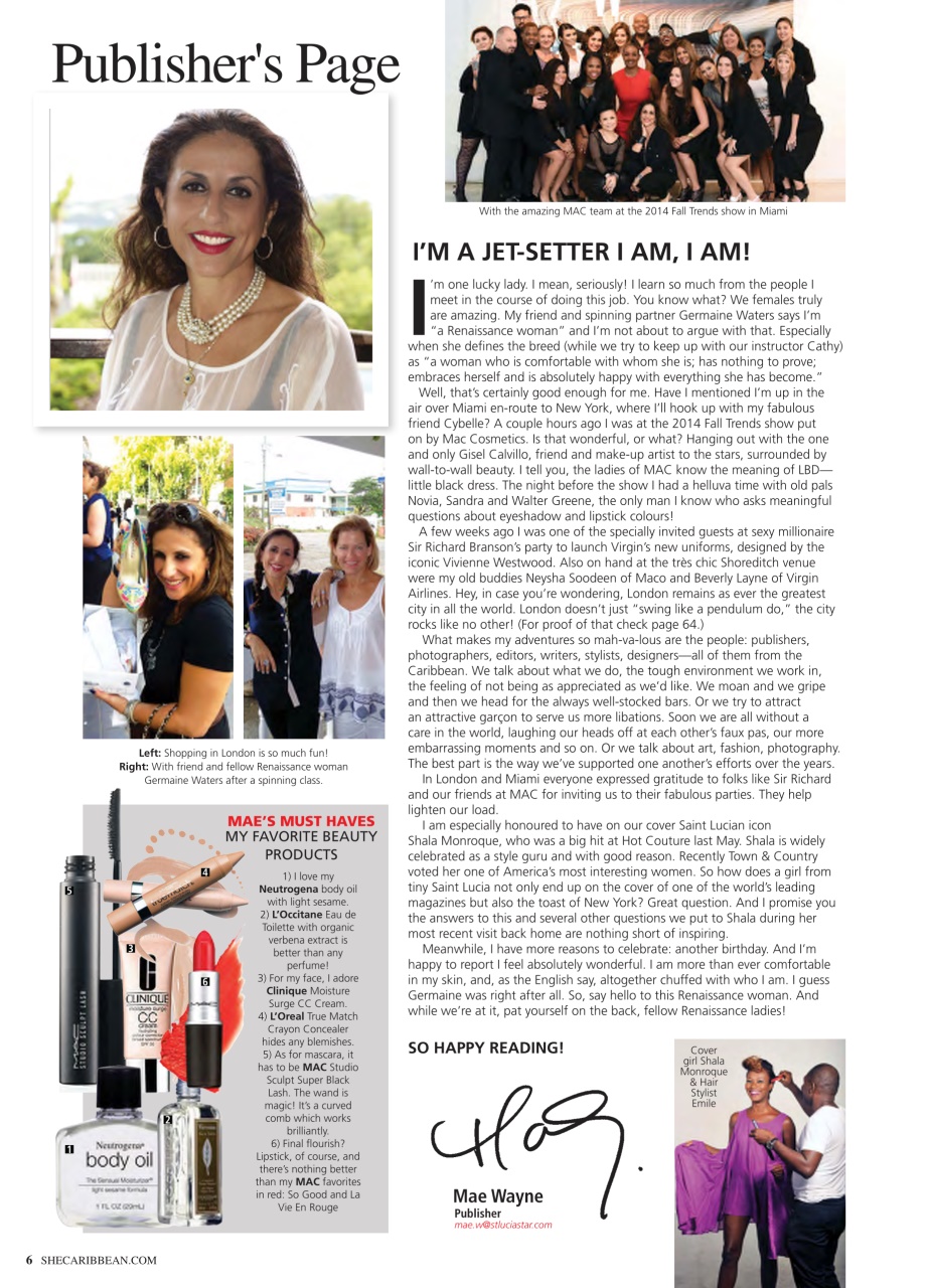 She Caribbean Preview Pages