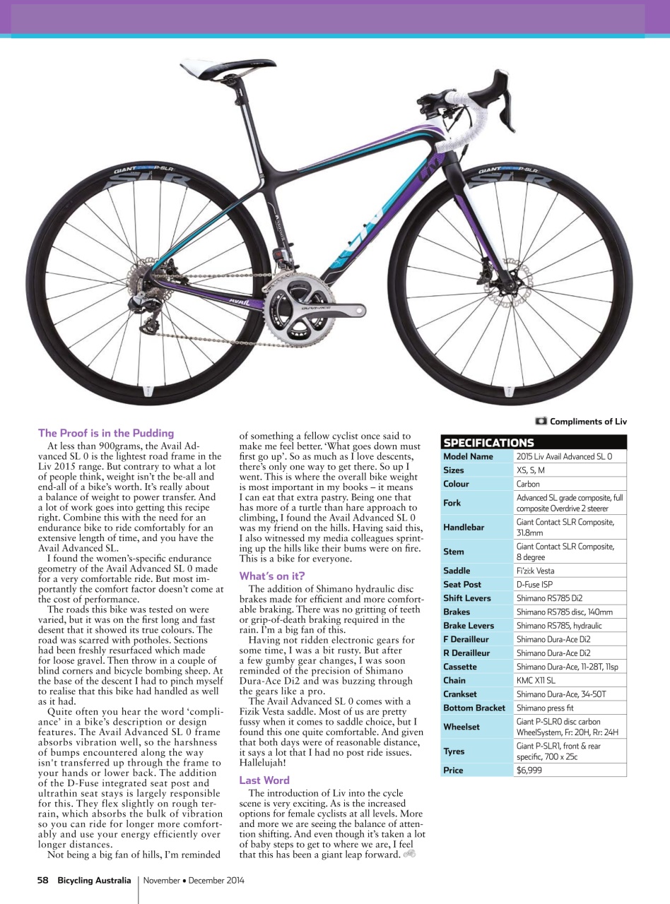 Bicycling Australia Preview Pages
